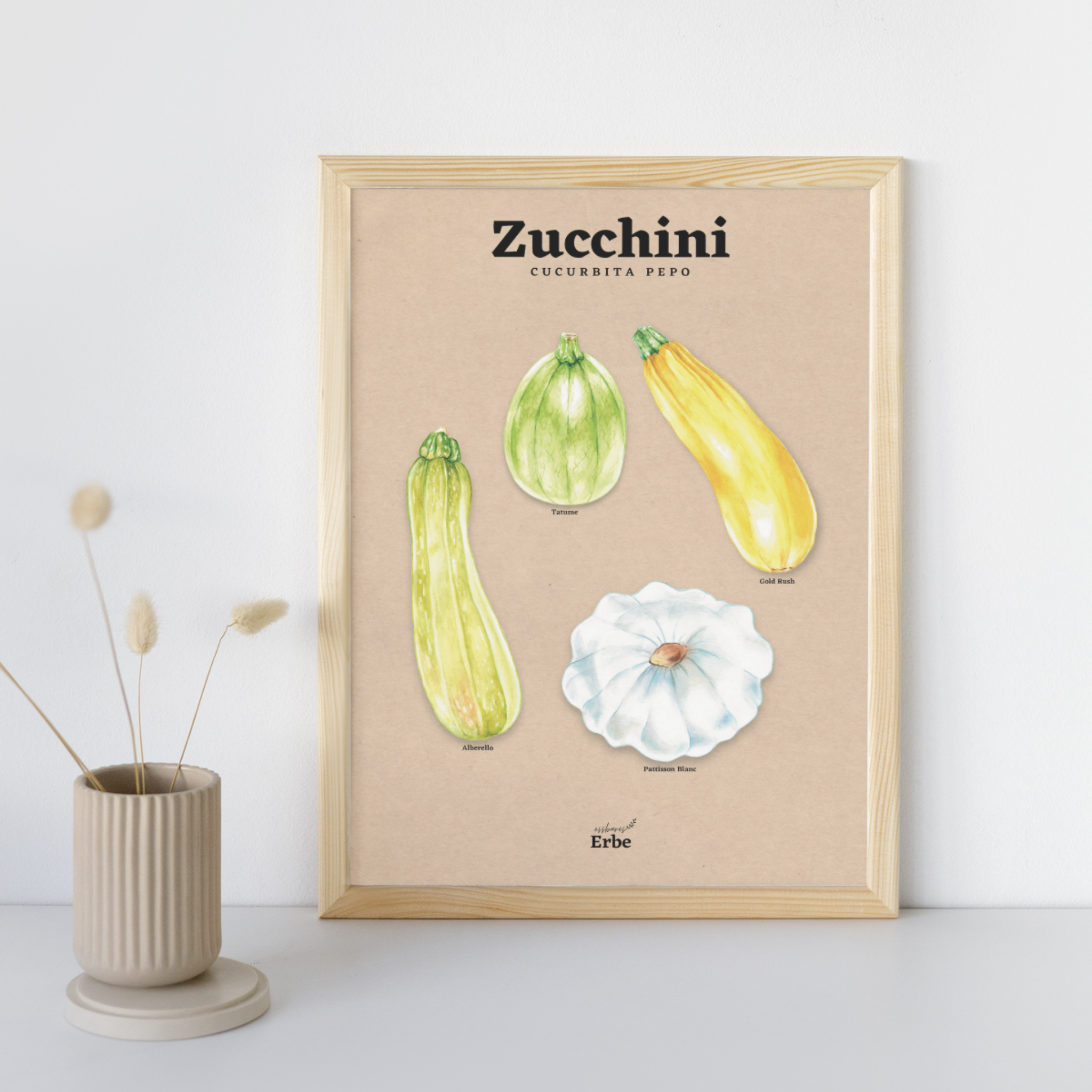 Zucchini Vintage Poster